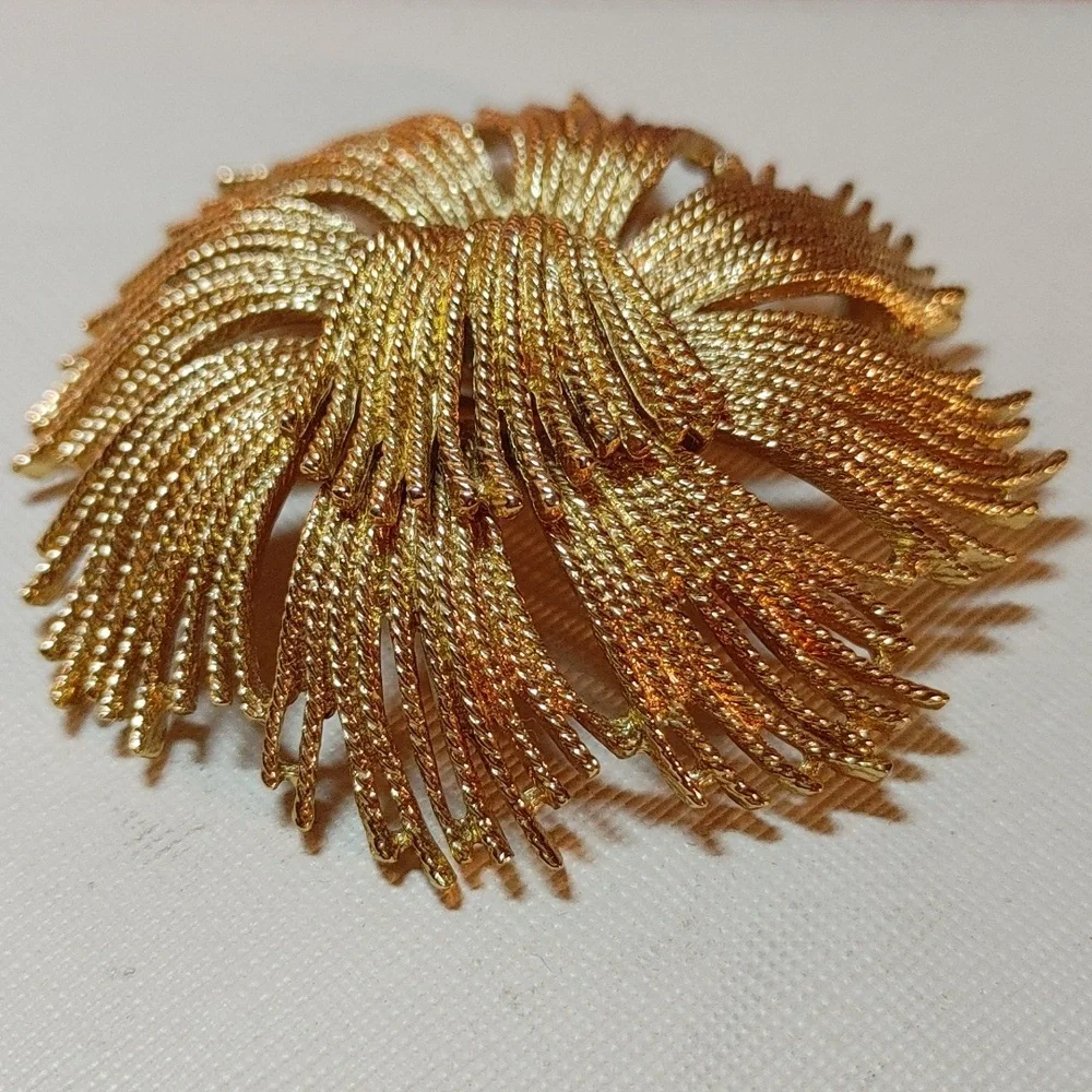 Vintage Monet Gold Brooch In the Cordelia Collection